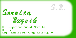 sarolta muzsik business card